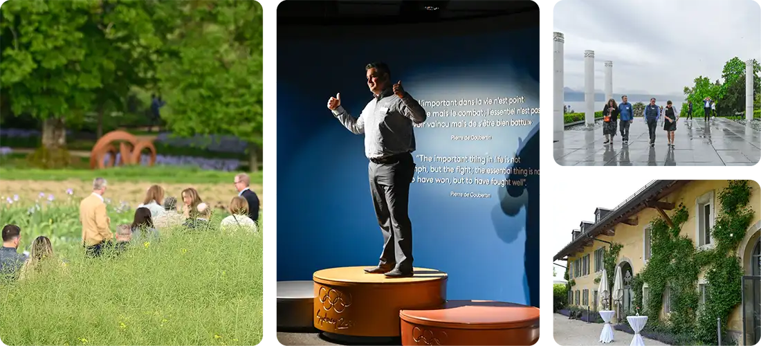 Incentive travel experiences included a trip to the Olympic Museum